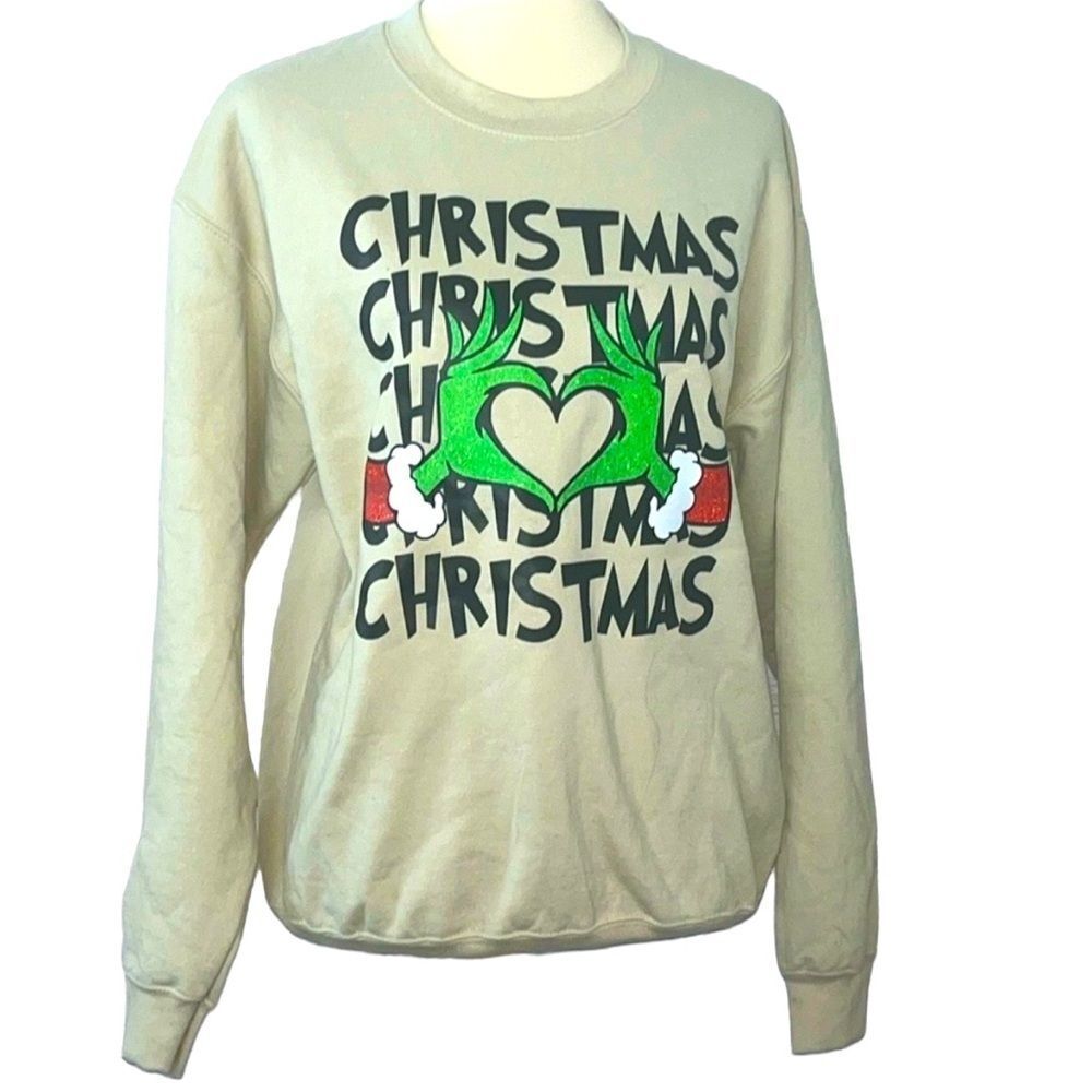Customized Women’s Grinch Christmas Crewneck Sweater